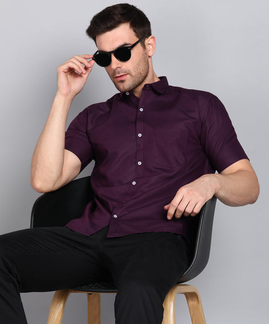 Slimfit,CUTWAY Collor Half Sleeve Cotton Spread Collor Shirts for Man