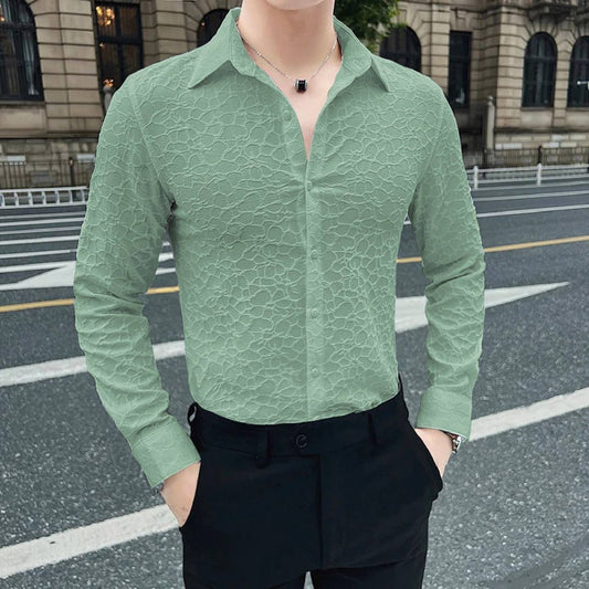 A Spiderweb Textured Shirt For Man